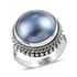 Tahitian Pearl Ring in Black Oxidized Sterling Silver (Size 7.0) image number 0