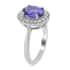 Rhapsody 950 Platinum AAAA Tanzanite and E-F VS Diamond Halo Ring (Size 10.0) 6.40 Grams 2.25 ctw image number 2