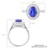Rhapsody 950 Platinum AAAA Tanzanite and E-F VS Diamond Halo Ring (Size 10.0) 6.40 Grams 2.25 ctw image number 4