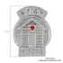 Enameled Stay Home Brooch in Platinum Bond image number 3