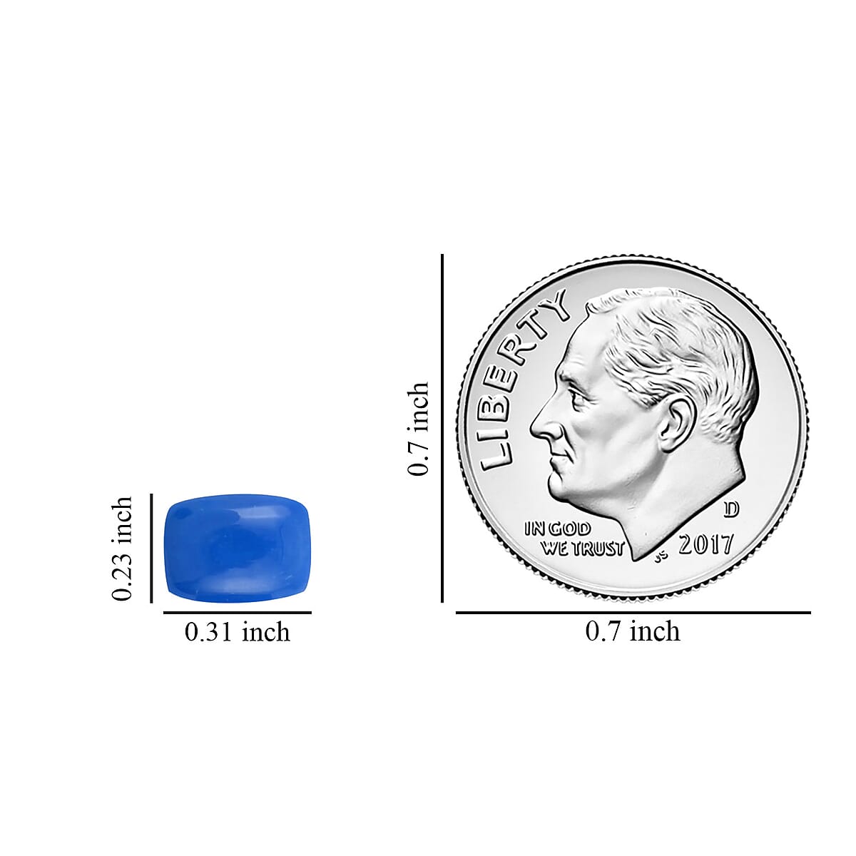AAA Ceruleite Set of 2 (Cush 8x6 mm) 2.00 ctw Loose Gemstone image number 2
