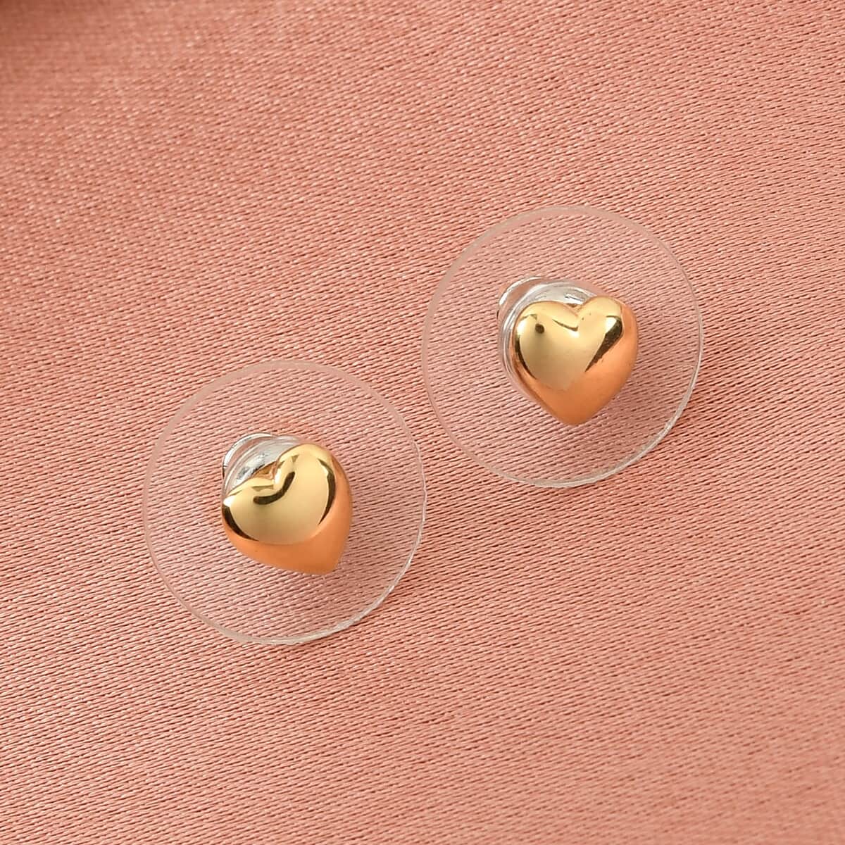 Heart Stud Earrings in Vermeil Yellow Gold Over Sterling Silver image number 1