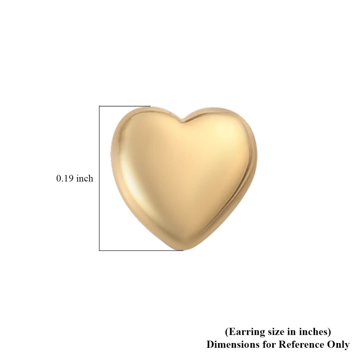 Heart Stud Earrings in Vermeil Yellow Gold Over Sterling Silver image number 4