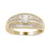 SGL Certified 10K Yellow Gold G-H I3 Diamond Ring (Size 8.0) 3.55 Grams 1.00 ctw image number 0