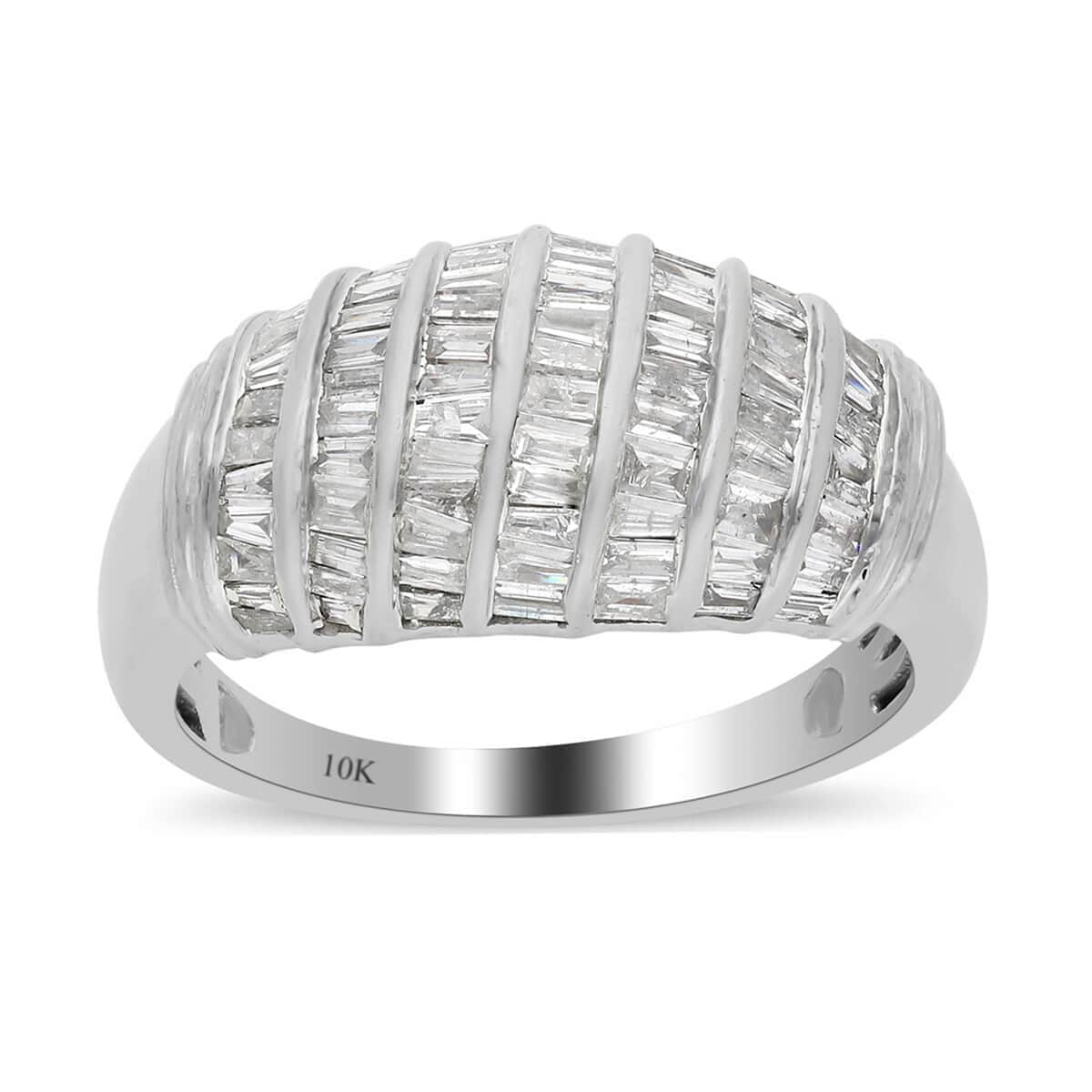 SGL Certified 10K White Gold G-H I3 Diamond Ring (Size 7.0) 1.00 ctw image number 0