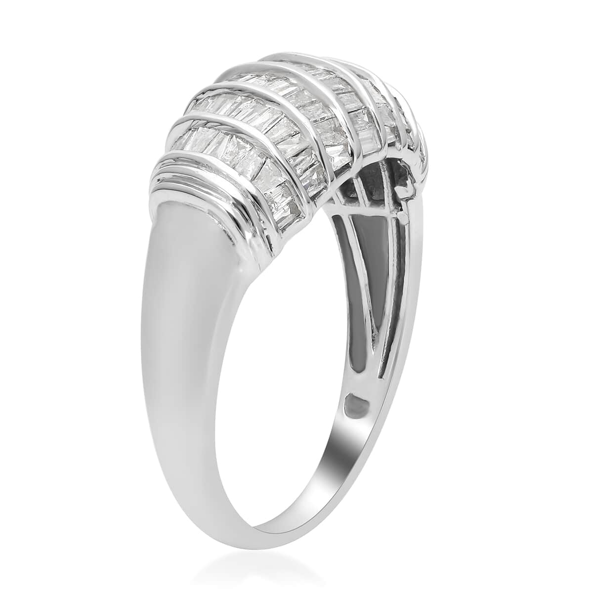 SGL Certified 10K White Gold G-H I3 Diamond Ring (Size 7.0) 1.00 ctw image number 3