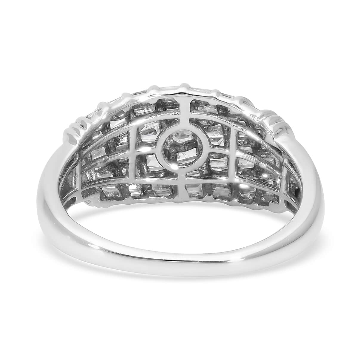 SGL Certified 10K White Gold G-H I3 Diamond Ring (Size 7.0) 1.00 ctw image number 4