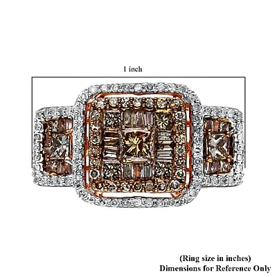 Luxoro 10K Rose Gold Natural Diamond 2.00 ctw Ring, Gold Diamond 2.00 ctw Ring, Wedding Ring, Engagement Rings For Her (Size 10)