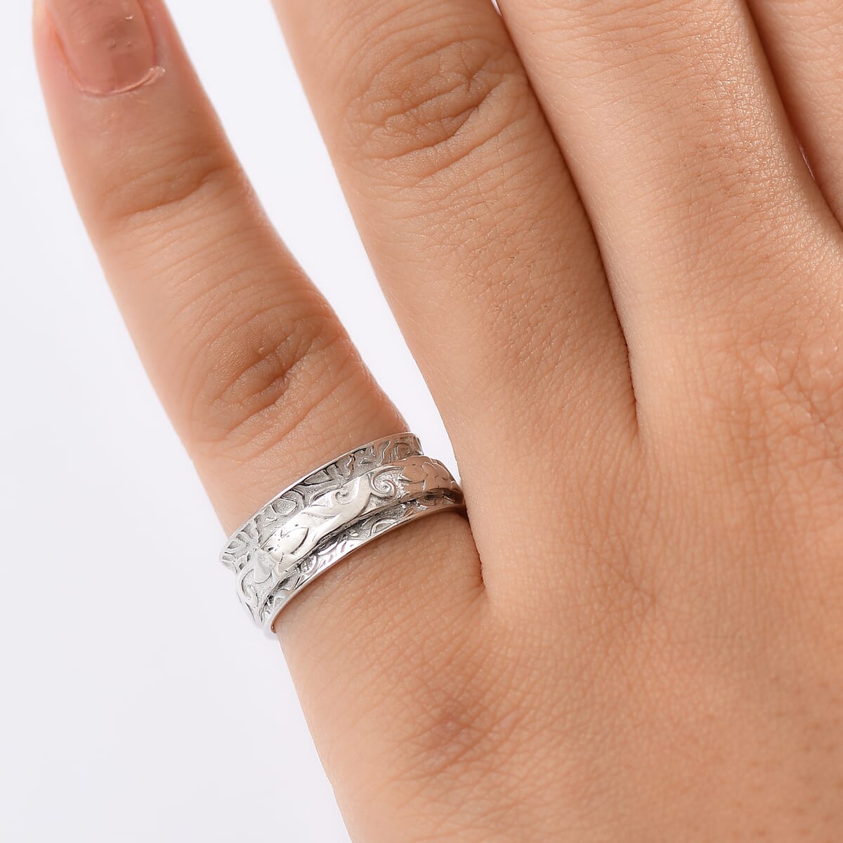 D'Joy Spinner Band Ring in Sterling Silver (Size 5.0) 4.50 Grams image number 2