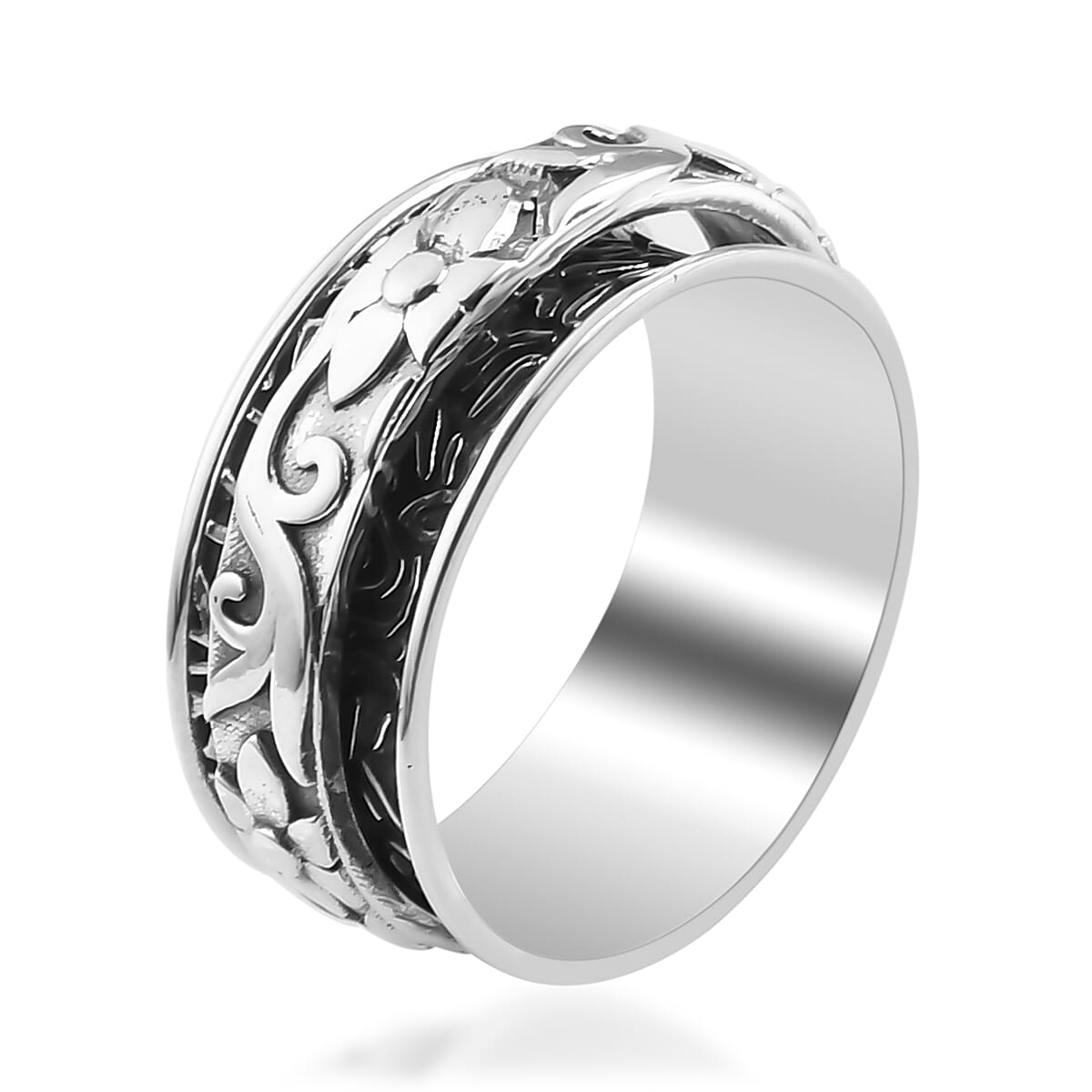 D'Joy Sterling Silver Band Ring (Size 6.0) 5.15 Grams image number 5