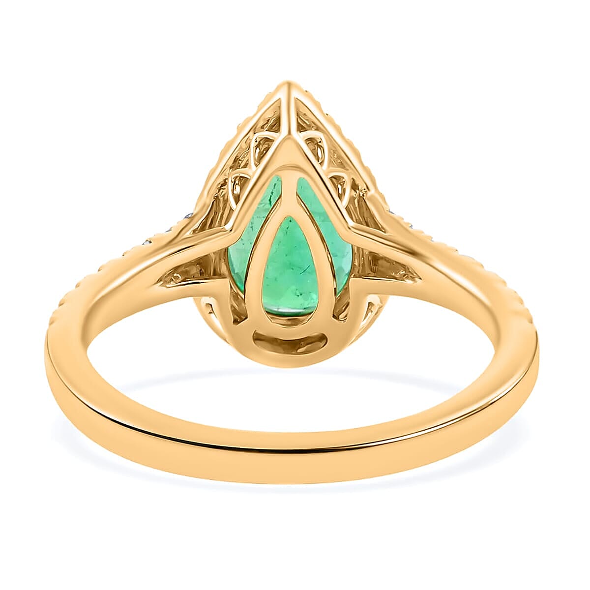 Iliana AAA Boyaca Colombian Emerald and Diamond Ring in 18K Yellow Gold (Size 7.0) 3.38 Grams 2.00 ctw image number 3