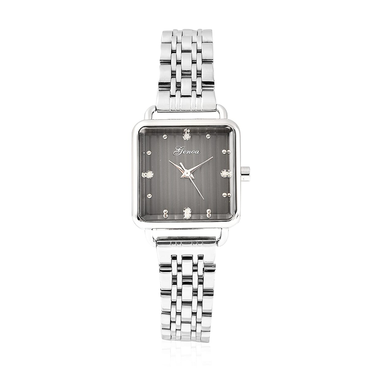 GENOA Diamond Accent Miyota Japanese Movement Watch in Stainless Steel image number 0