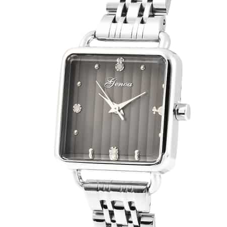 GENOA Diamond Accent Miyota Japanese Movement Watch in Stainless Steel image number 3