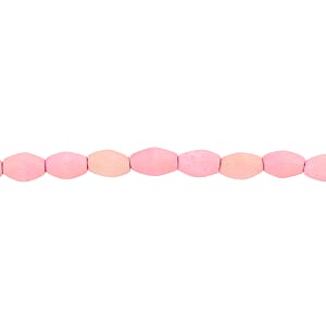 Pink Wooden Beaded Rope Necklace 38 Inches