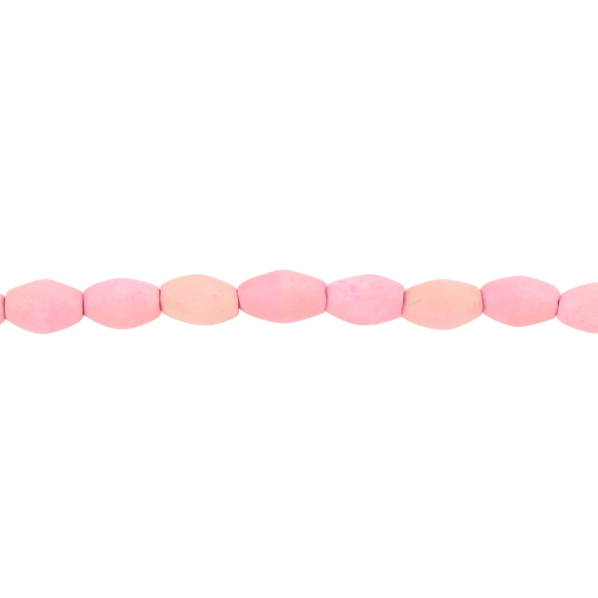 Pink Wooden Beaded Rope Necklace 38 Inches image number 2
