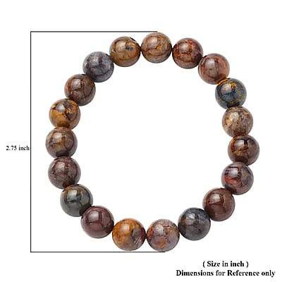 Pietersite Beaded Stretch Bracelet, Adjustable Beads Bracelet, Pietersite Bead Jewelry 151.00 ctw