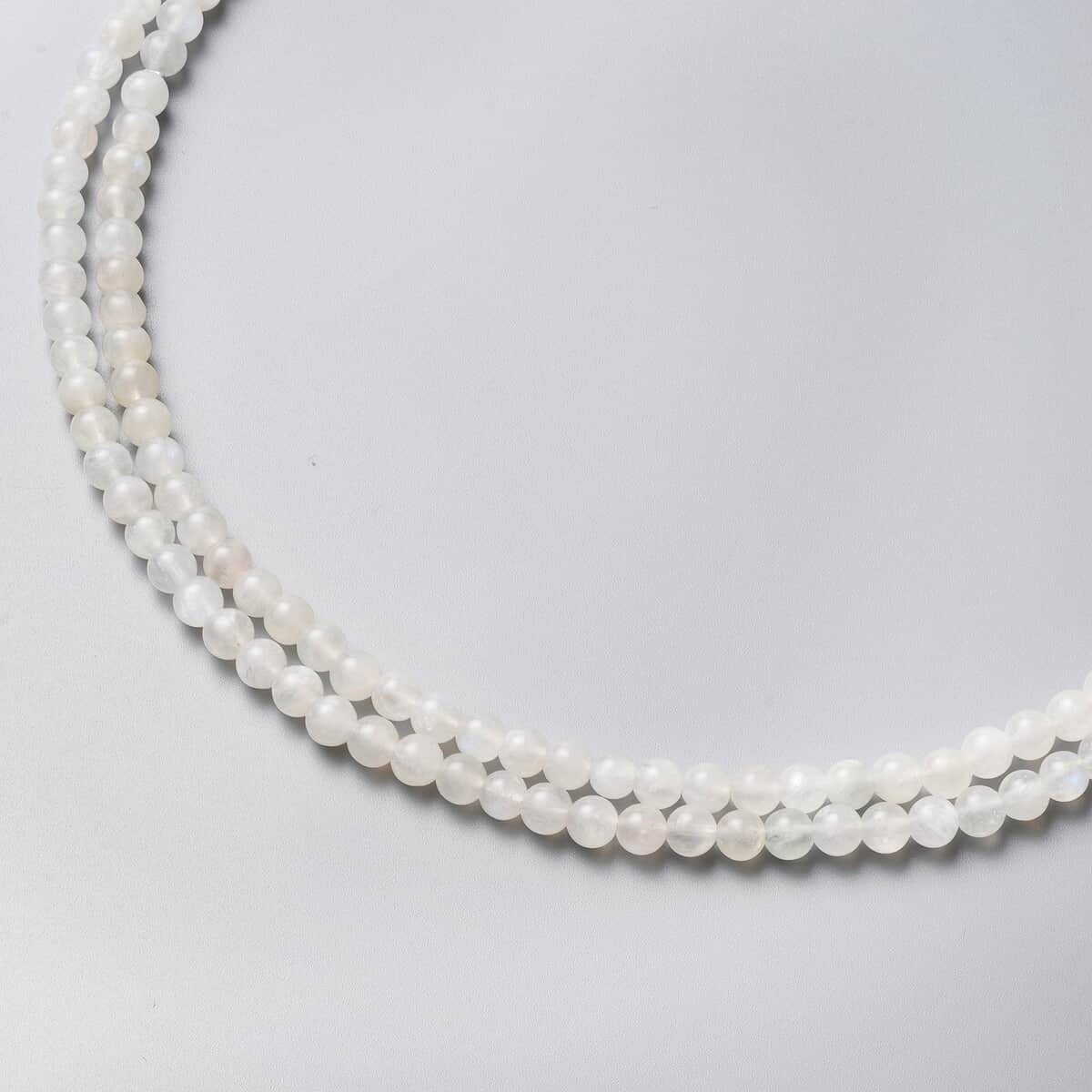 Kuisa Rainbow Moonstone 4-6mm Beaded Endless Necklace 36 Inches 200.00 ctw image number 2