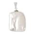 White Keshi Pearl Pendant in Rhodium Over Sterling Silver image number 0