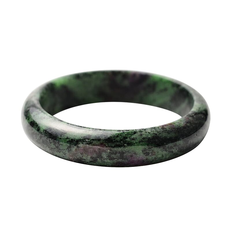 Premium Ruby Zoisite Bangle Bracelet (6.75 In) 224.50 ctw