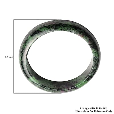 Premium Ruby Zoisite Bangle Bracelet (6.75 In) 224.50 ctw