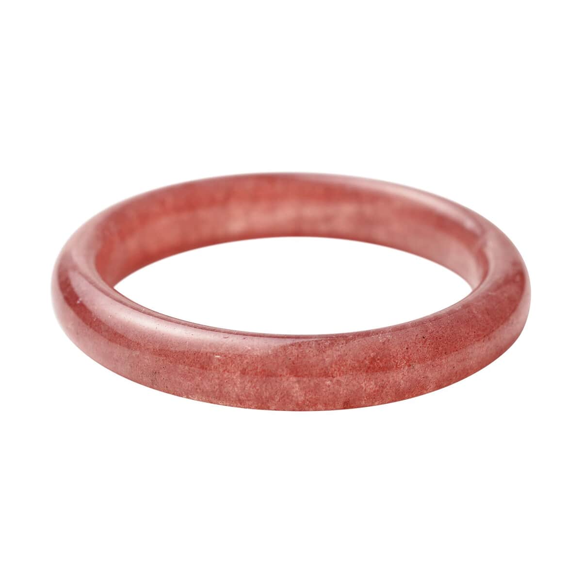 Premium Strawberry Quartz Bangle Bracelet (7.25 In) 224.50 ctw image number 0