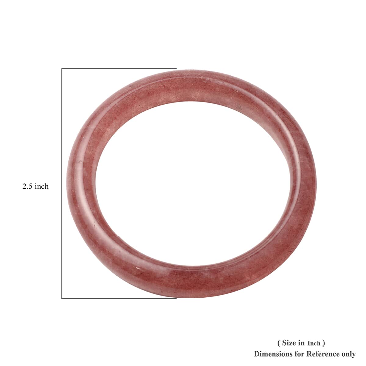 Premium Strawberry Quartz Bangle Bracelet (7.25 In) 224.50 ctw image number 3