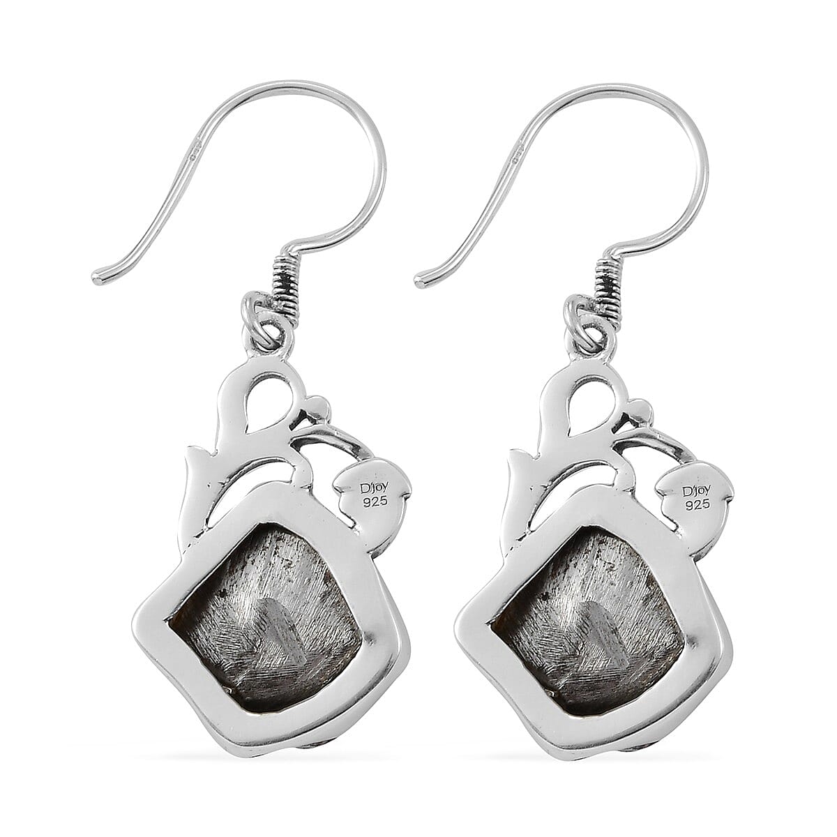 Marvelous Meteorite Dangle Earrings in Sterling Silver