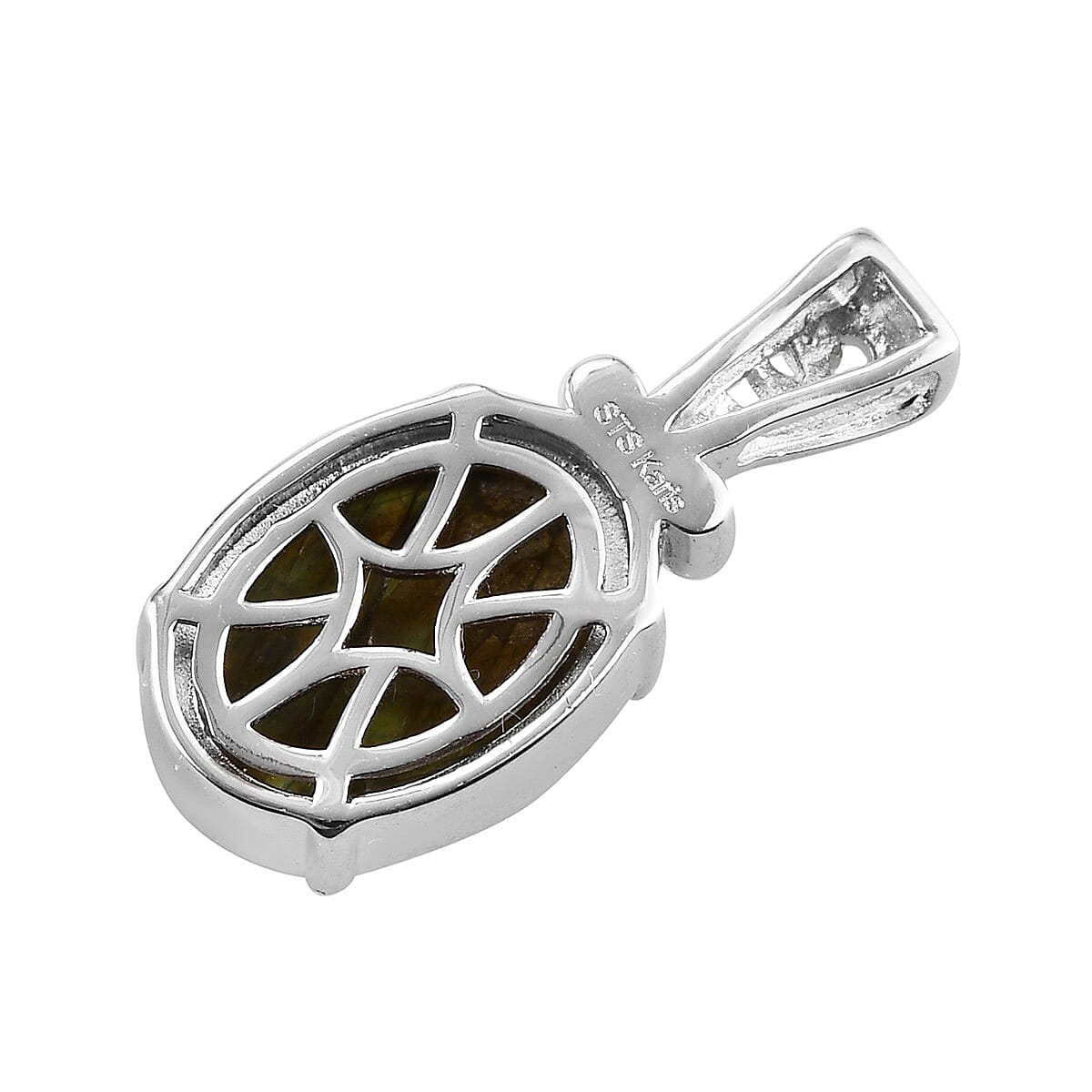 Karis Malagasy Labradorite Solitaire Pendant in Platinum Bond 7.00 ctw