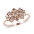 Luxoro 10K Rose Gold Natural Champagne Diamond Cluster Ring (Size 9.0) 1.00 ctw image number 0