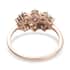 Luxoro 10K Rose Gold Natural Champagne Diamond Cluster Ring (Size 9.0) 1.00 ctw image number 4