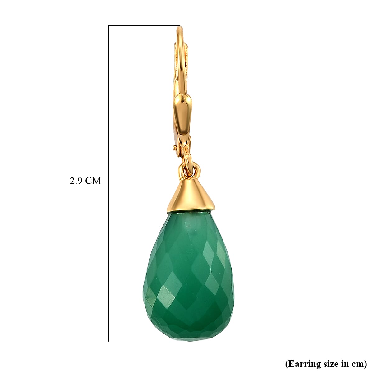 Verde Onyx Drop Earrings in Vermeil YG Over Sterling Silver 17.40 ctw  image number 4