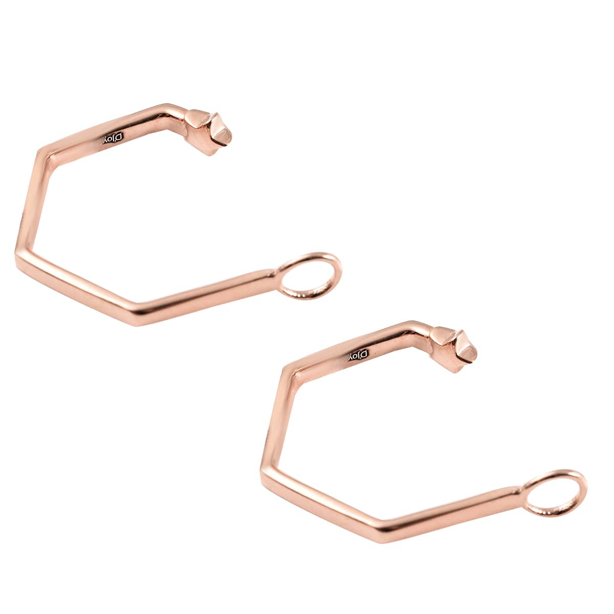 Star Charm Interchangeable Hoop in 14K Rose Gold Over Sterling Silver 1.68 Grams image number 3
