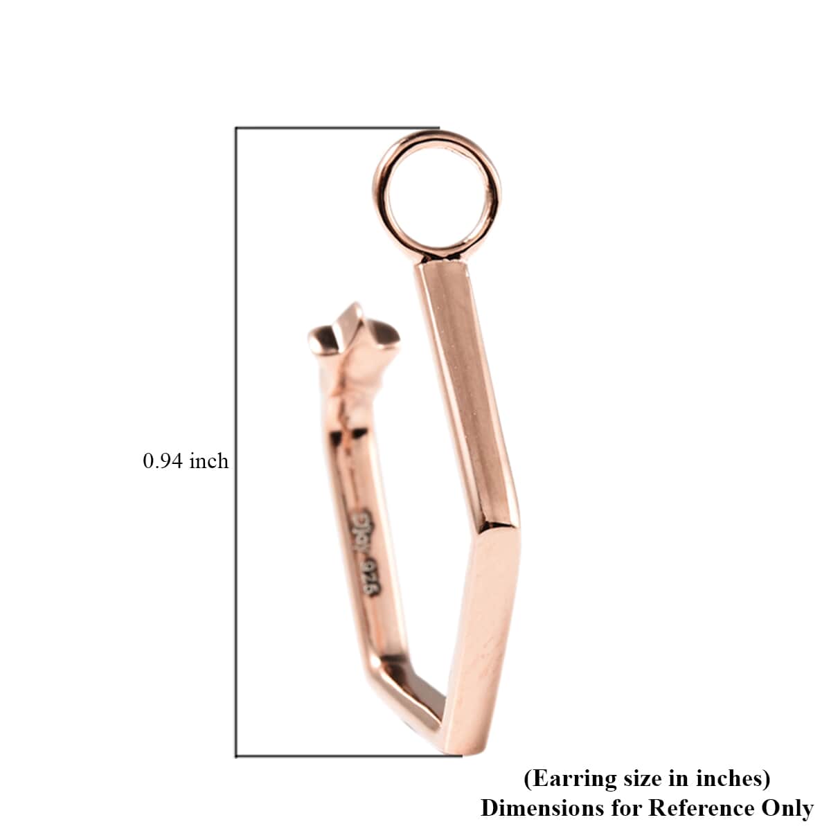 Star Charm Interchangeable Hoop in 14K Rose Gold Over Sterling Silver 1.68 Grams image number 4
