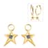 Simulated Tanzanite Color Diamond Star Interchangeable Earrings Charms in 14K Yellow Gold Over Sterling Silver 0.08 ctw image number 0