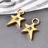 Simulated Tanzanite Color Diamond Star Interchangeable Earrings Charms in 14K Yellow Gold Over Sterling Silver 0.08 ctw image number 1