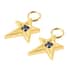Simulated Tanzanite Color Diamond Star Interchangeable Earrings Charms in 14K Yellow Gold Over Sterling Silver 0.08 ctw image number 3