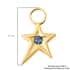 Simulated Tanzanite Color Diamond Star Interchangeable Earrings Charms in 14K Yellow Gold Over Sterling Silver 0.08 ctw image number 5