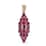 Tanzanian Wine Garnet Elongated Pendant in Platinum Over Sterling Silver 5.50 ctw