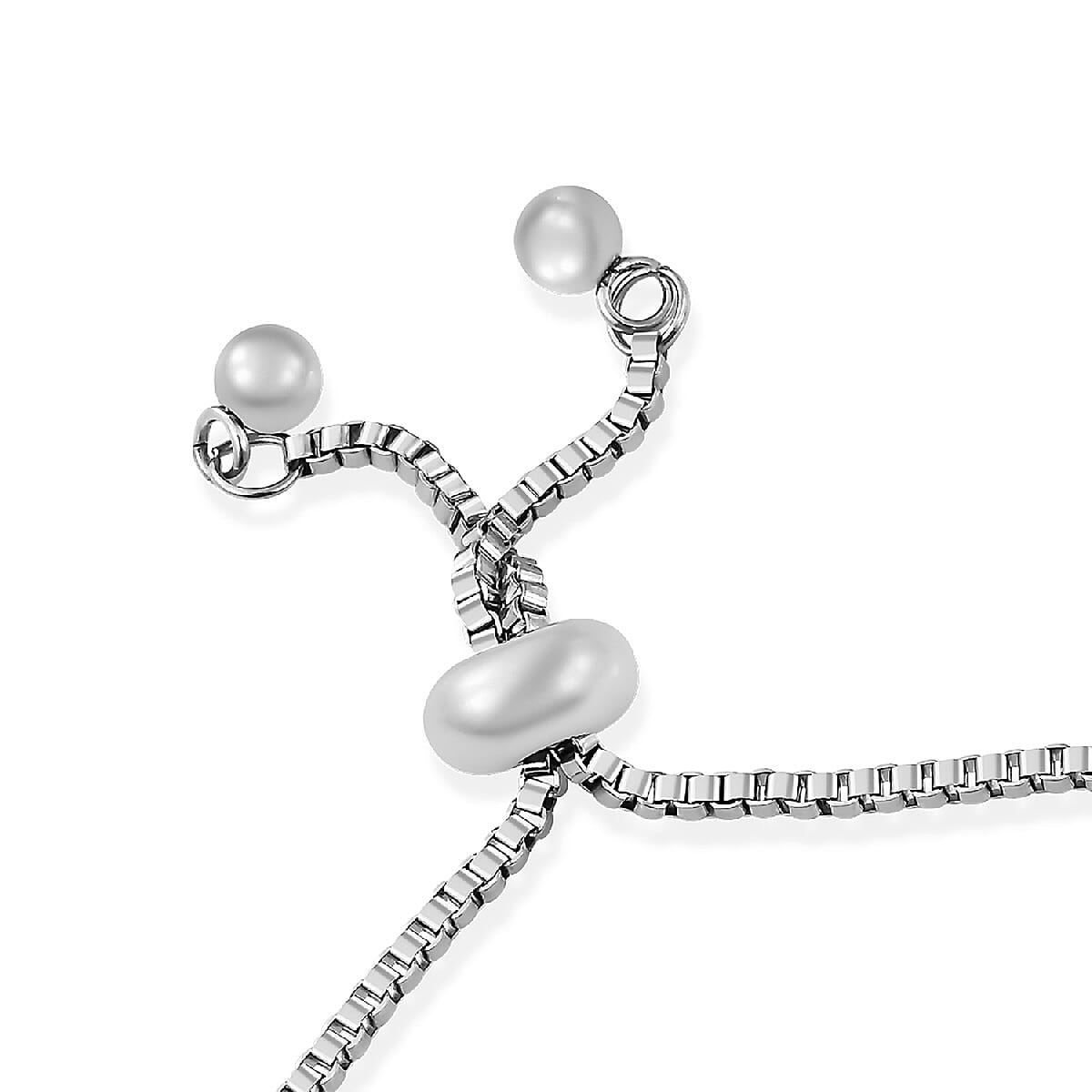 Rose Crystal Bolo Bracelet in Platinum Over Copper and Stainless Steel image number 3