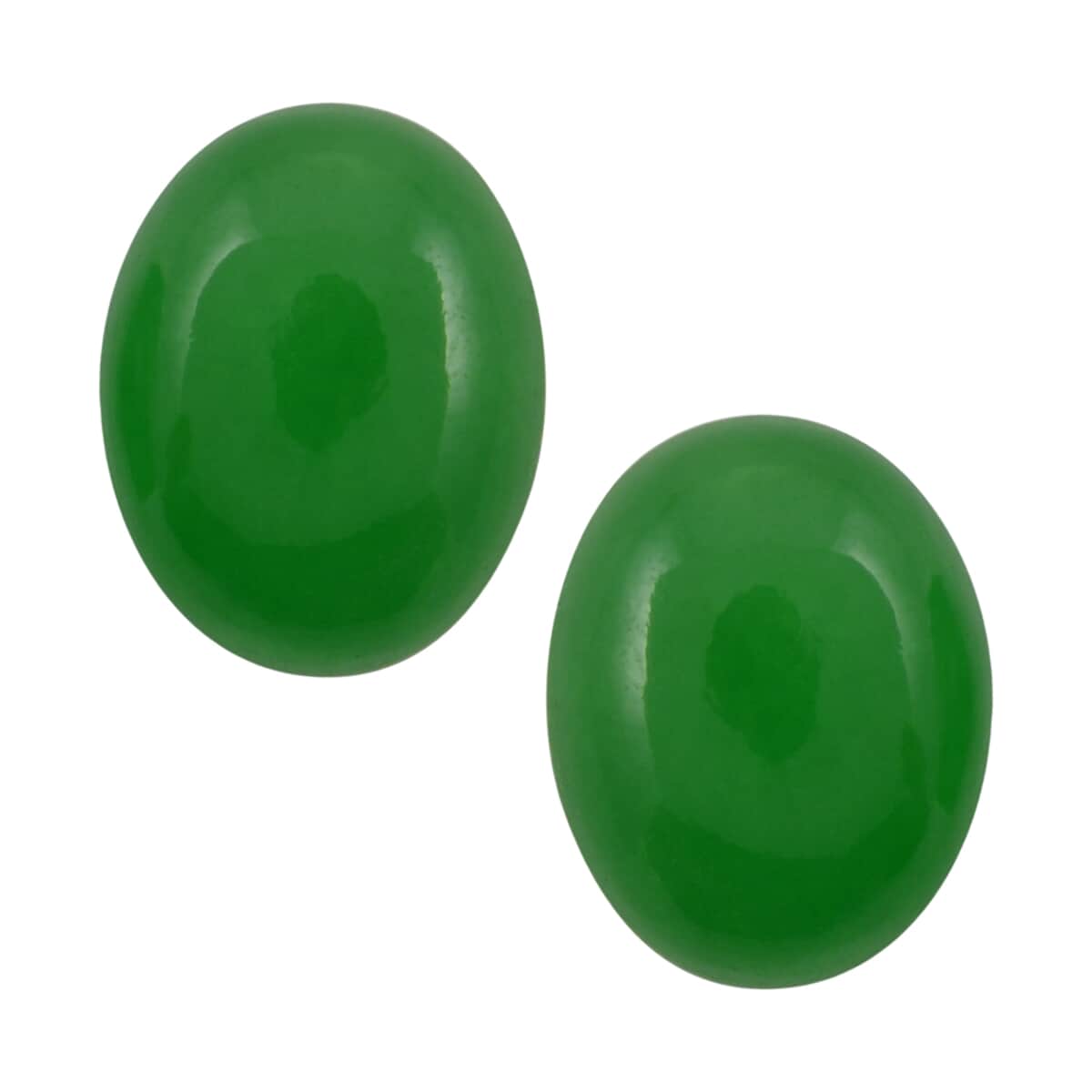 Green Jade (D) Set of 2 (Ovl 9x7 mm) 2.50 ctw image number 0