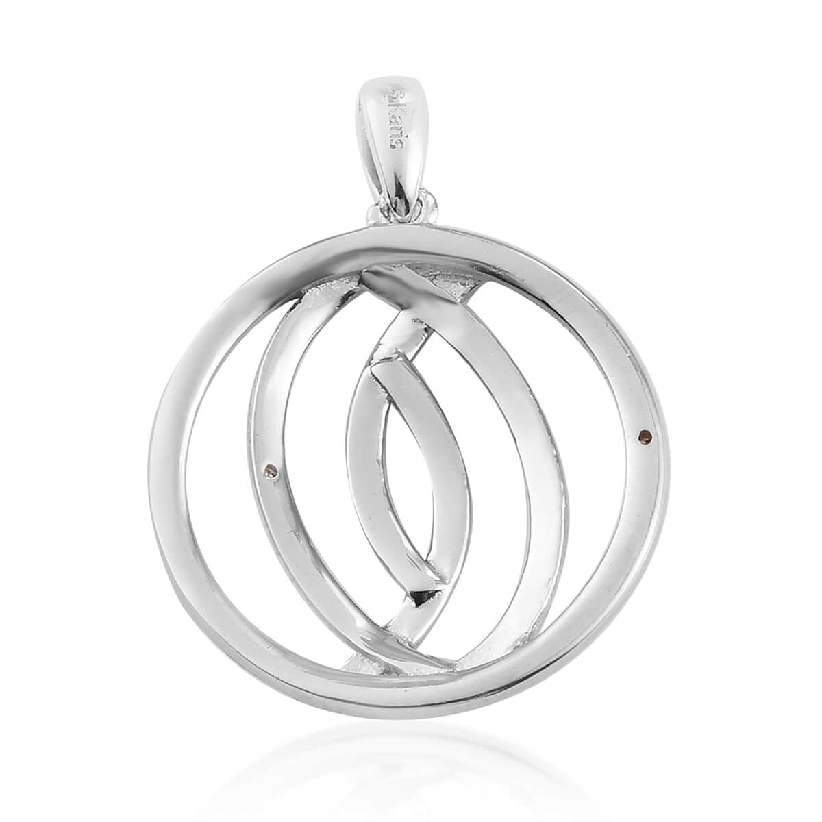 Karis Natural Champagne and White Diamond Accent Pendant in Rhodium and Platinum Bond image number 4