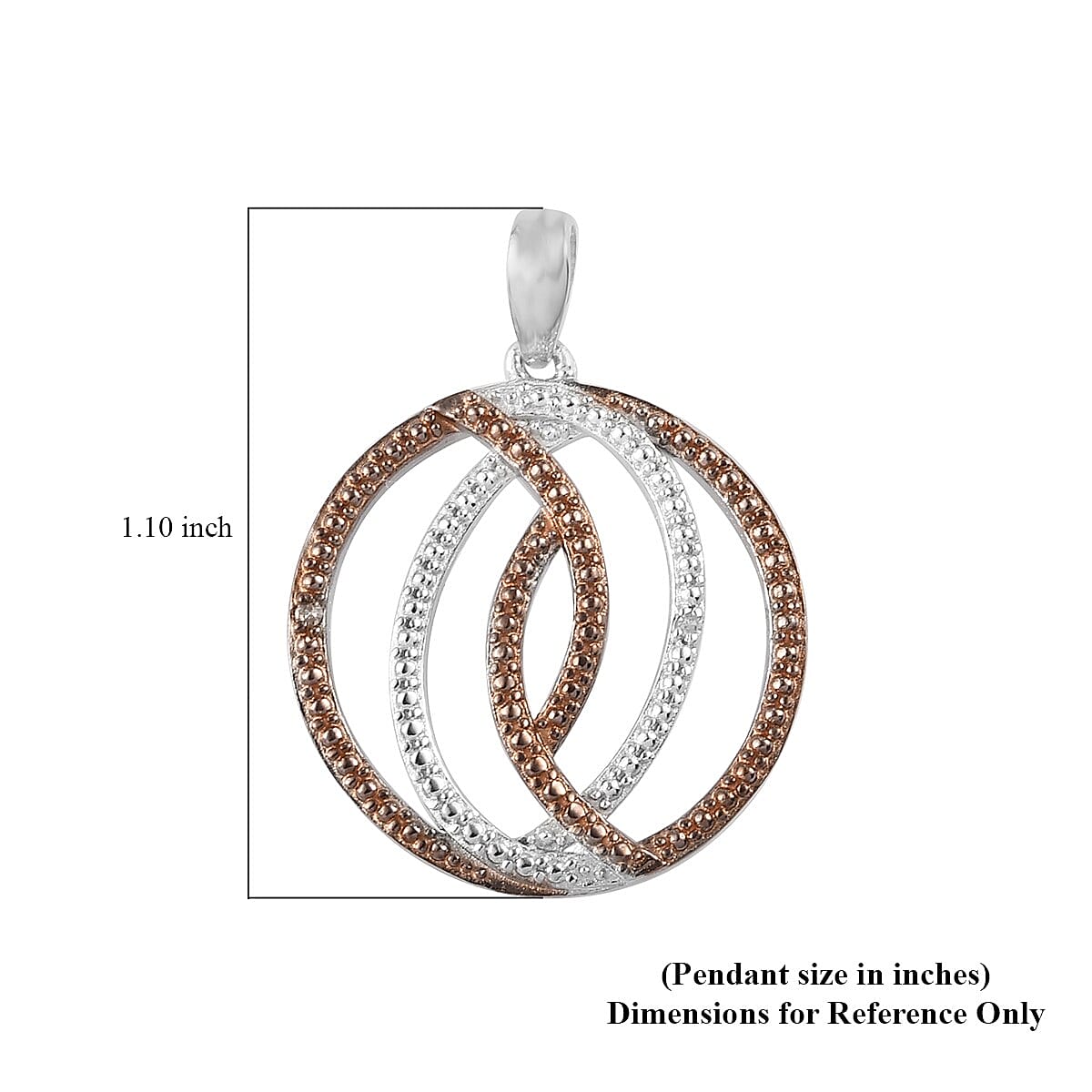 Karis Natural Champagne and White Diamond Accent Pendant in Rhodium and Platinum Bond