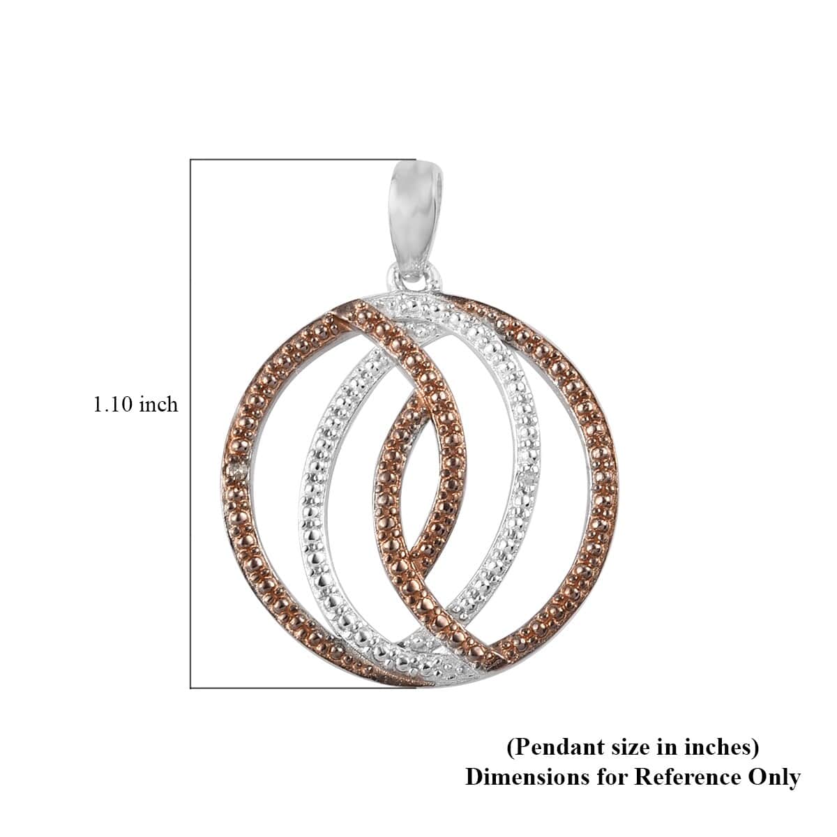 Karis Natural Champagne and White Diamond Accent Pendant in Rhodium and Platinum Bond image number 5