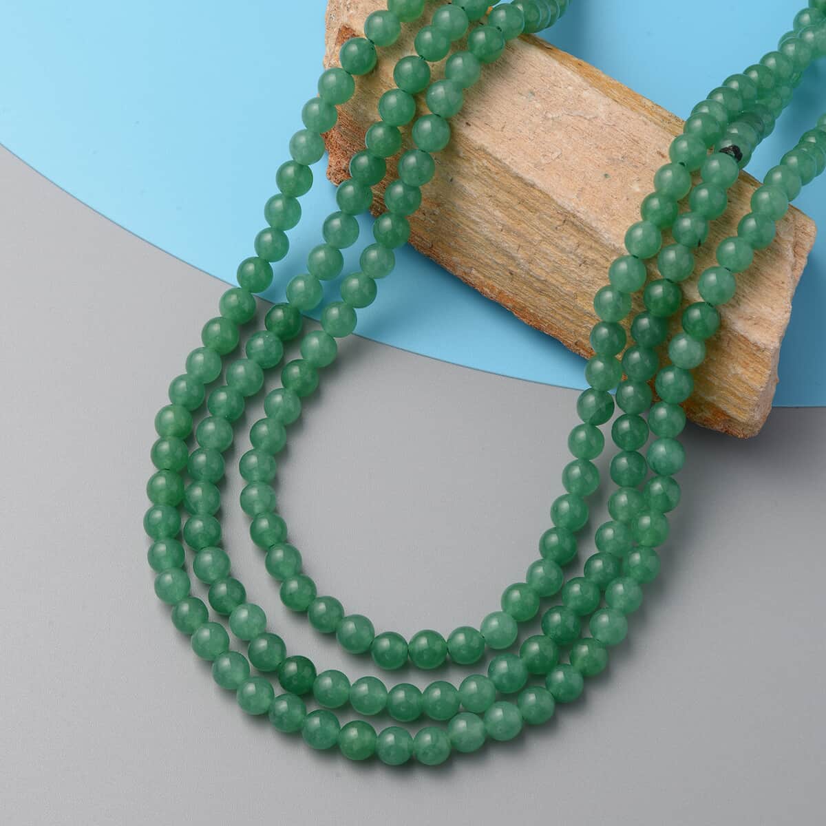 Green Aventurine 5-7mm Beaded Endless Necklace 60 Inches 416.00 ctw image number 1
