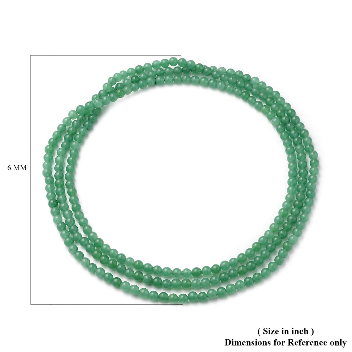 Green Aventurine 5-7mm Beaded Endless Necklace 60 Inches 416.00 ctw image number 3