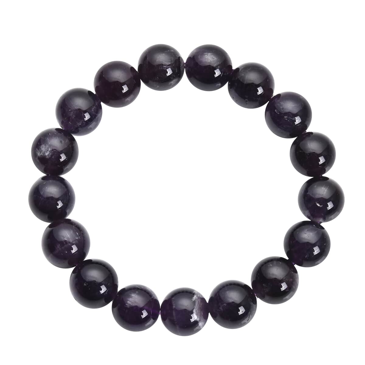 Bi-Color Amethyst 11-13mm Beaded Stretch Bracelet 218.50 ctw image number 3