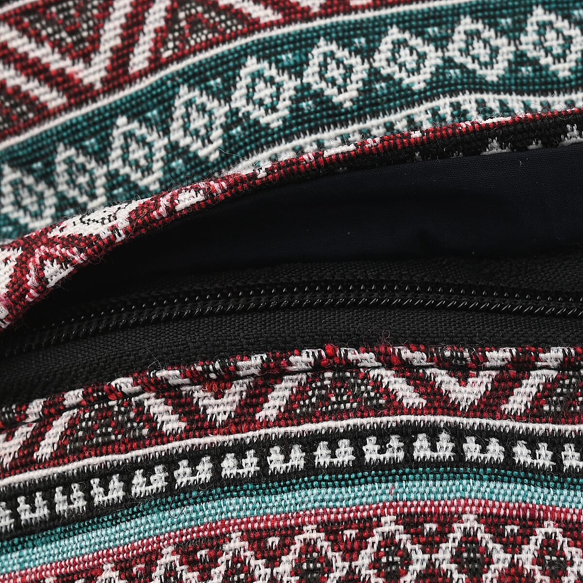 Set of 2pcs Black Stripe Pattern 65% Cotton and 35% Polyester Cushion Covers image number 3