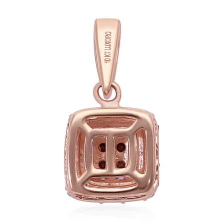 Luxoro 10K Rose Gold I3 Natural Pink Diamond Cluster Pendant 0.25 ctw image number 3