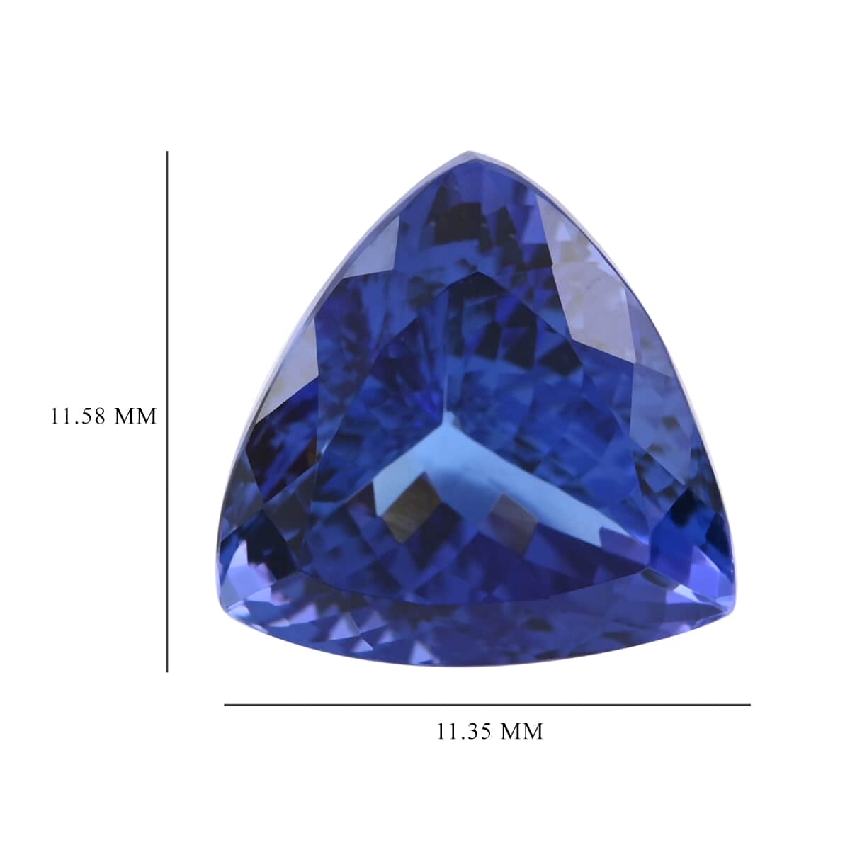 Certified and Appraised AAAA Vivid Tanzanite (Trl Free Size) 7.50 ctw image number 3