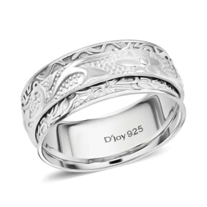 D'Joy Sterling Silver Band Ring (Size 7.0) 5.50 Grams